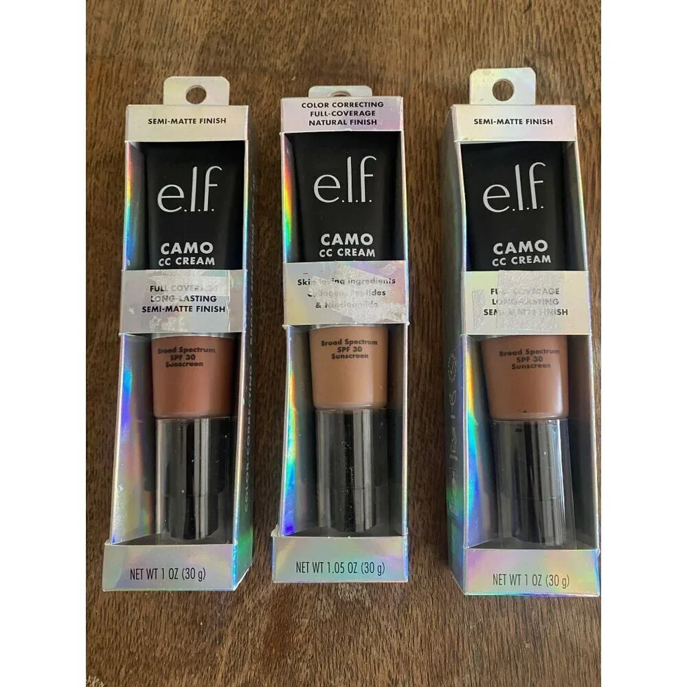 NEW  e.l.f. Camo CC Cream spf 30  Set of 3